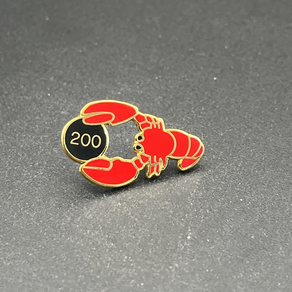 Bowling 200 Award Lobster Lapel Hat Pin